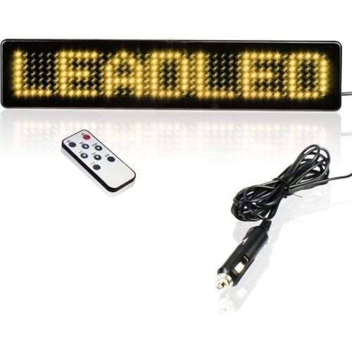 12v LED Car Display English Remote Control LED car Sign Board LED Programmable Message led Sign