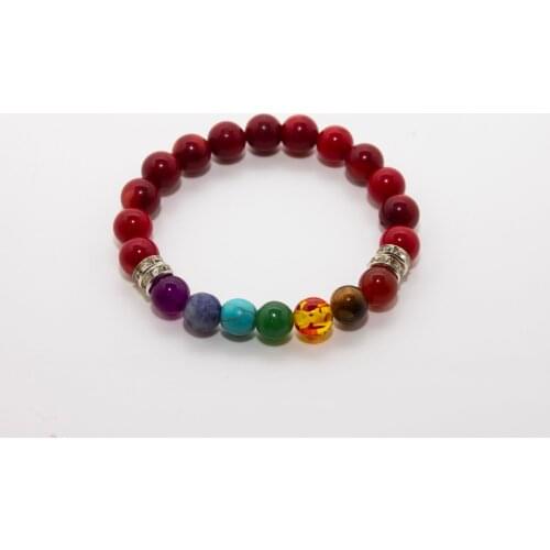 7 chakra Bracelet Healing Series Concentration Wristbands Natural stone bracelet accessories 2021 fashion wooden box design