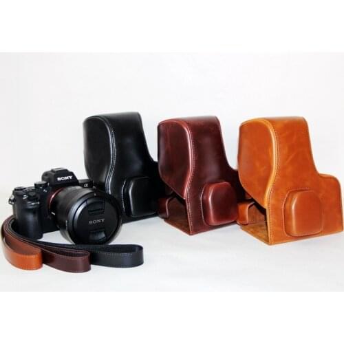 3 Color Choose Brand New Camera bag for Sony alpha ILCE-7M2 FE 24-70mm Lens A7II A7R II a7ii PU Leather Case Cover Pouch