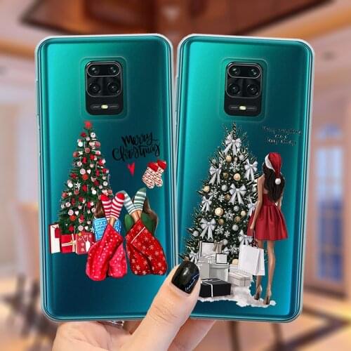Merry Christmas Santa Claus Elk Phone Case For Xiaomi Mi 10T Lite Redmi Note 10 9S 7 8 9 Note10 Pro 8T 9C 9A Soft Silicone Cover
