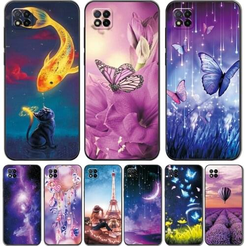 For Xiaomi POCO C3 Case Cover on POCO C3 6.43 inch Silicone Shockproof Back Soft TPU Case For Xiaomi POCO C3 c3 Phone Fundas Cat