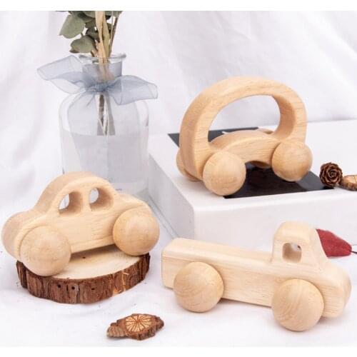 Wooden Blocks Miniature Cartoon Car Truck Children Gifts Baby Educational Toy