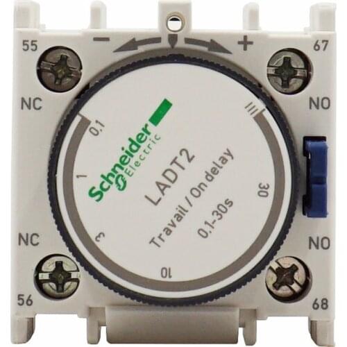 Schneider Electric France LADT2 0.1-30S Delay Block LADT0 2 4 Contactor Electrical Energization Delay Module Brand New Original