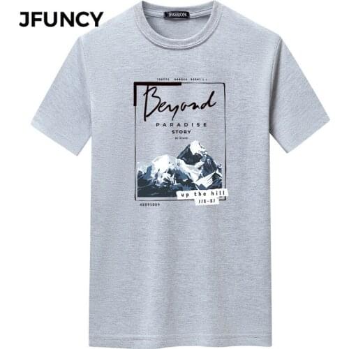 JFUNCY Oversized Men Tops Summer Harajuku Graphic T-shirts Mens T-shirt Man Short Sleeve Casual Loose T Shirt Camisetas Camisa