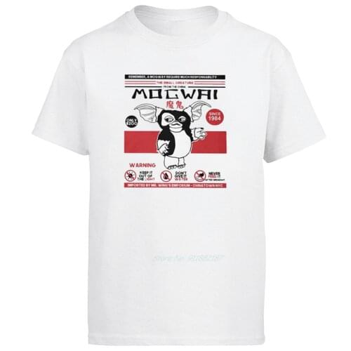 Your Pet Mogwai Gremlins T Shirt for Men T-shirt Short Sleeved Gizmo 80s Movie Mogwai Monster Sci Fi t shirts men