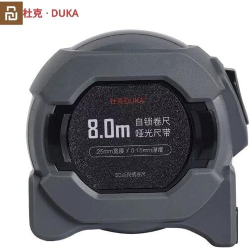 Youpin DUKA SD 8.0M Precision Steel Tape Measurement Frosted Retractable Ruler Rubberized Drop-proof Portable Measuring Tool
