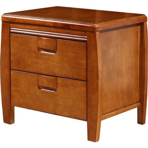 KAROIS Solid Wood Bedside Cabinet, Bedroom Small Cabinet Corner Cabinet, Simple White Bedside Cabinet Storage Cabinet