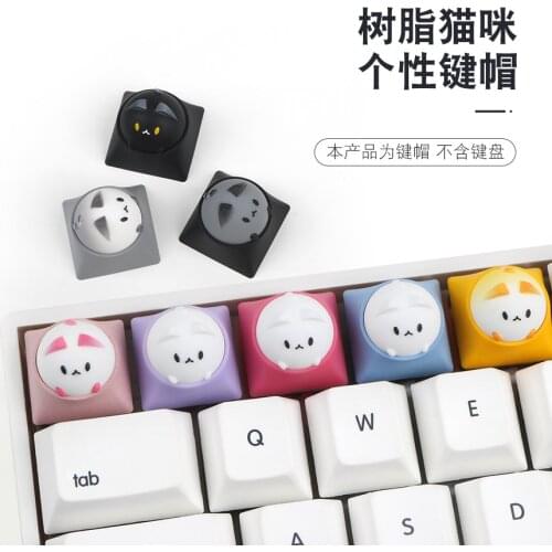 Hammer Resin Keycap for mechanical keyboard Kitty Keycaps R4 for mx switch cherry gateron kailh box