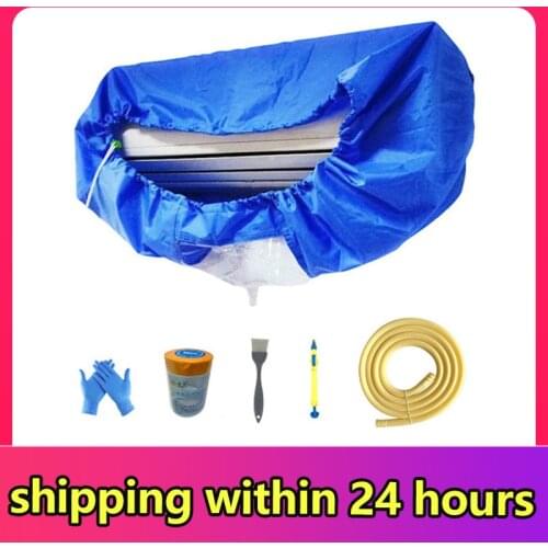 Air Conditioning Cover Washing Wall Mounted Air Conditioner Cleaning Protective Dust Cover Clean Tool Tightening belt for 1-3P