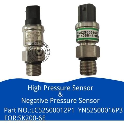 LC52S00012P1 YN52S00016P3 High Pressure Sensor Negative Pressure Sensor FOR KOBELCO SK200-6E High Quality Excavator Accessories
