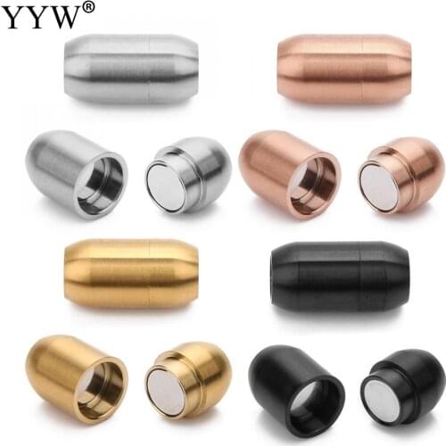 5PCs/Bag 3-8mm Stainless Steel Magnetic Clasp for Jewelry Making Accessories 8 Colors