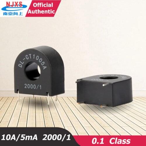 Micro precision AC current transformers pin type DL-CT1005A 10A/5mA 20A/10mA 2000:1 toroidal current transformer 10A pcb mount