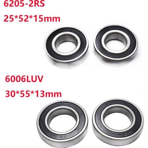 2pcs 6205-2RS or 6006LUV Miniature Deep Groove Ball Bearing Brand New
