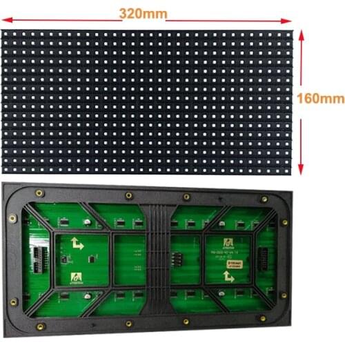 Outdoor P10 full color module 4S 320x160mm 32*16 pixel waterproof led display cabinet smd hub75 high brightness led matrix panel
