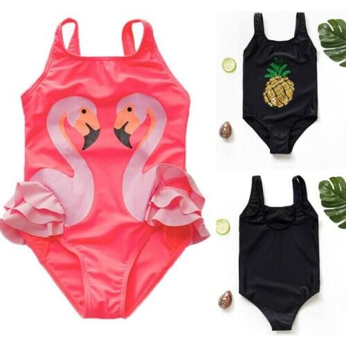 Newest Arrival Toddler Kids Baby Girl Lovely Swimwear One-Piece Suits Kids Pineapple Cute Bathing Suit Summer Swimming Beachwear