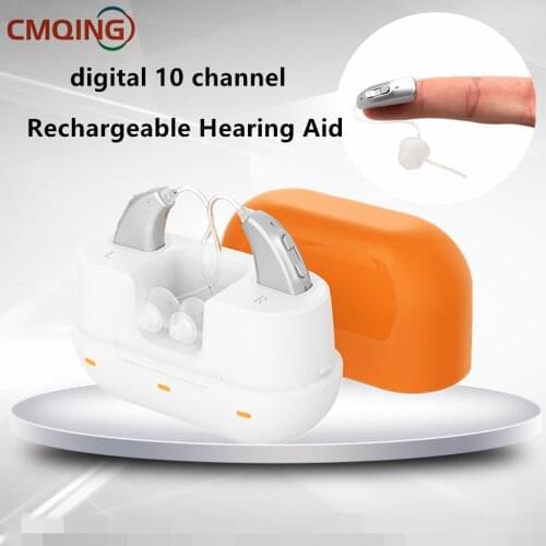 New Rechargeable Hearing Aid Digital Sound Amplifiers 10 Channel Hearing Devices Wireless Ear Aids for Moderate to Severe Loss