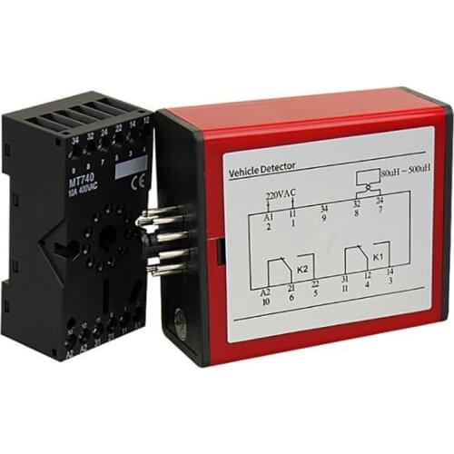 1 Set Vehicle Loop Detector AC220V 50HZ Single Channel Inductive Detector Sensor for Car Parking Lot Gate Traffic Control