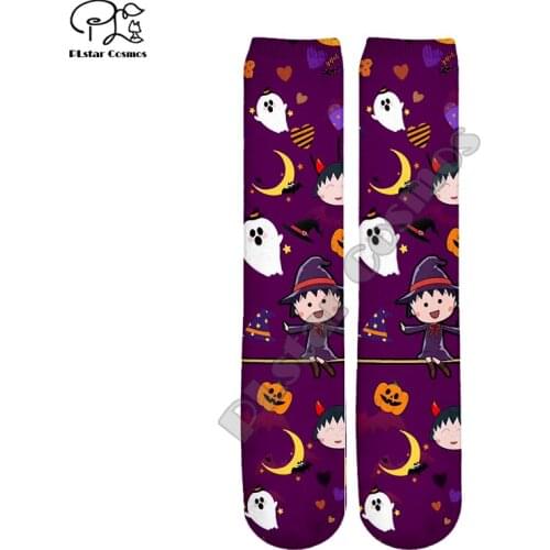 PLstar Cosmos Harajuku Streetwear Funny 3d Print Socks Man And Woman Casual Terror Halloween All Saints’ Day Dropshipping-a1