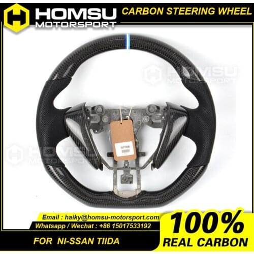 Custom alcantar carbon fiber steering wheel For nissan 06-16 years TIIDA racing wheel convertible