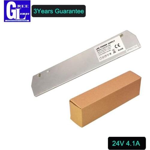 Fast Shipping Via Regisitered Air Mail 100W 24V LED Driver Input 100-240V 50/60HZ Output 24V 4.1A For 24V LED Strip Light 5m