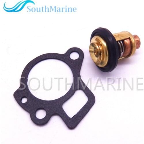 Boat Motor Thermostat Kit 66M-12411-00 66M-12411-01 and Gasket 62Y-12414 62Y-12414-00 for Yamaha 9.9-70hp 4-Stroke Outboard