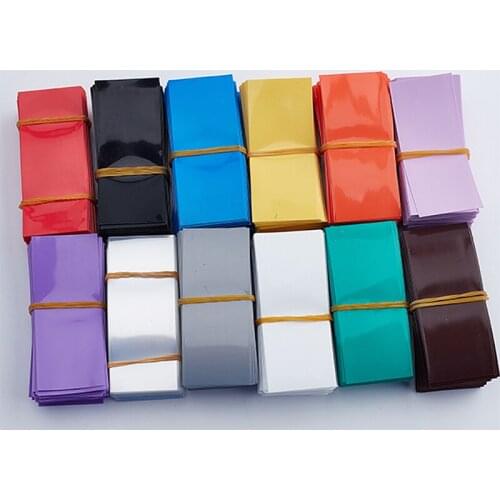 100pcs 18650 Shrink Film Battery Package Sleeve PVC Heat Shrinkable Sleeve 12 Color For Choose