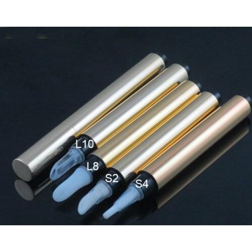 3ml gold plastic cosmetic click pen lip gloss balm mascara /eyelash growing liquid/spot/whelk removal art nail teethwhitening