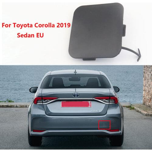 1 Pcs Unpainted Rear Bumper Tow Fauling Hook Eye Cover Cap Fit for Toyota Corolla 2019 Sedan EU OEM 52161-02080 Base Color