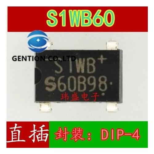 10PCS S1WB60 S1WBS60 rectifier bridge 1A 600V DIP4 spot in stock 100% new and original
