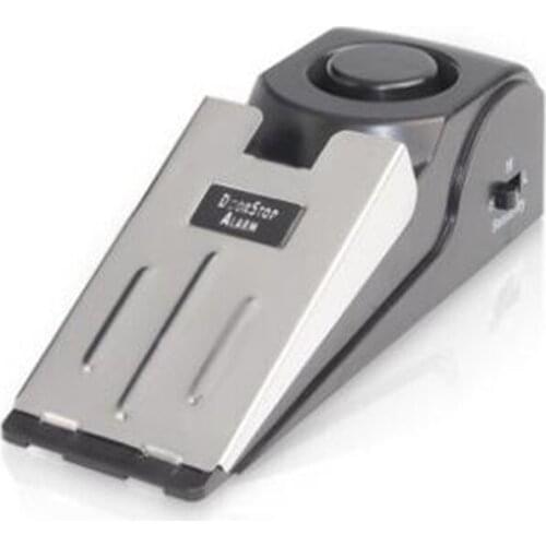 2021 New 120 High Decibels Door Block Anti-theft Alarm Anti-Collision Stainless Steel Pressure Plate Travel Hotel Door Blocker