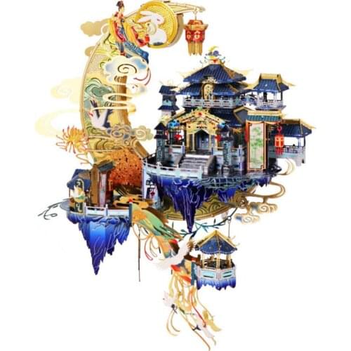 3D Metal Puzzle Moon Palace model kits DIY Laser Cut Assemble Jigsaw Toys Gift For Adult Children