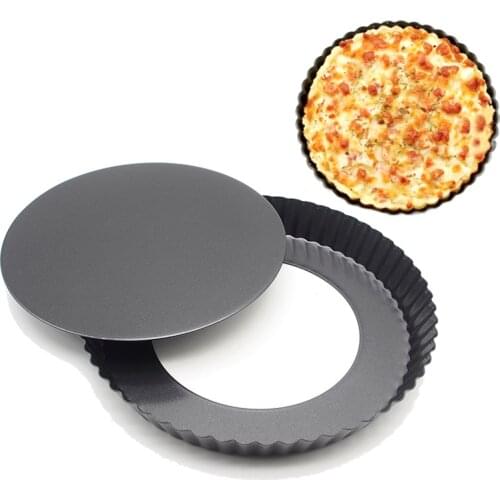 9 inch Non-stick With Removable Bottom Cake Mold Pizza Pan DIY Bakeware Baking Mold Christmas Baking Dishes