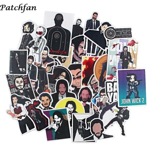 AD035 Patchfan 36pcs Cartoon Movie Stickers DIY Bike Travel Luggage Phone Guitar Laptop Waterproof PVC Kids Stickers