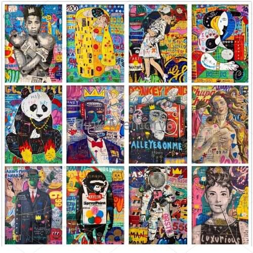 Street Graffiti 5D Diy Diamond Painting Diamond Setting Picture of Rhinestones Diamond Embroidery Cross Stitch Home Decor