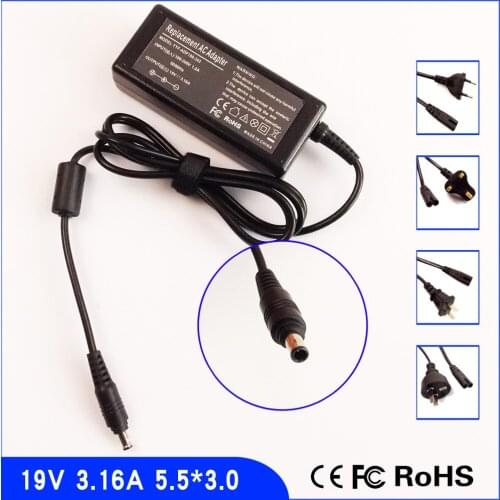 19V 3.16A Laptop Ac Adapter Power SUPPLY + Cord for Samsung R429 R430 R431 R439 R440 R458 R460 R462 R522 R523 R463 R464 R465