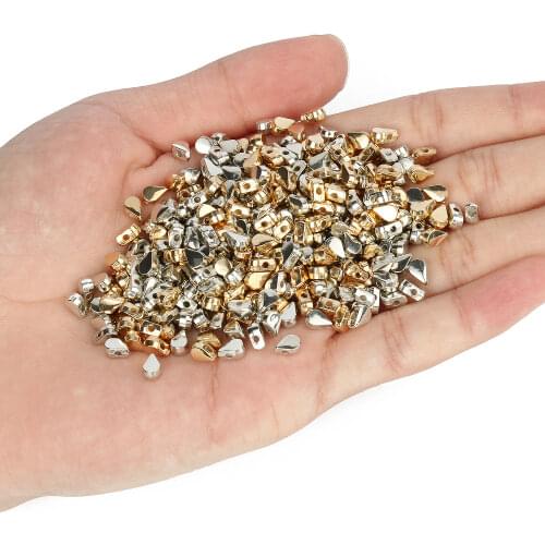 6x3mm Drop Shape Gold Silver Color CCB Plastic Beads Loose Spacer Beads for Jewelry Making Supplies Accessories DIY Bracelet