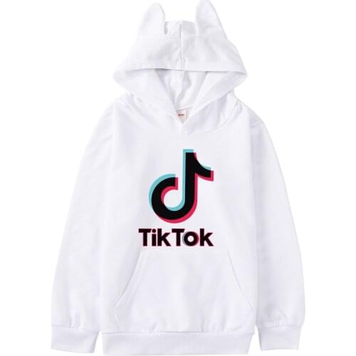 TIK TOK Childrens Hoodie clothing spring and autumn long-sleeved cartoon casual boys and girls good-looking hoodies