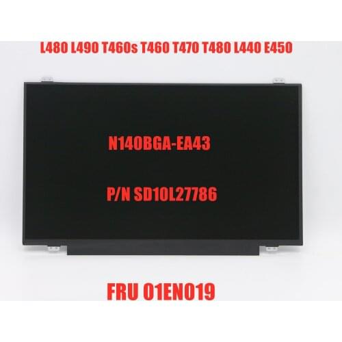 N140BGA-EA3 For Lenovo E470 E475 L470 L470 A475 L480 L490 14" AG Latptop HD Screen Digitizer Assembly Display FRU 01EN019