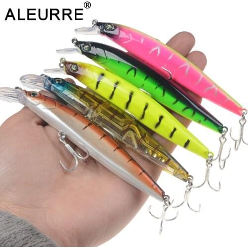 Hot Sale 1PCS Floating Mninnow Hard Artificial Bait Topwater Wobbler 120mm 12g Rattling Pesca Fishing Lure Good Hooks Swimbait