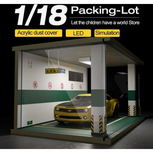 1:18 Simulation Parking Lot Model Underground Garage Live Display Car Model Storage Box Dustproof Toy Car Locker Boy Toys