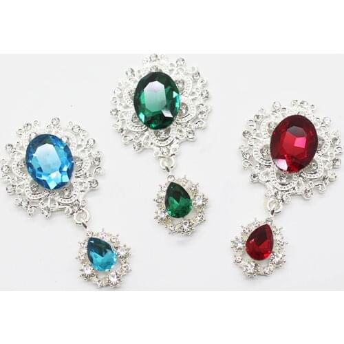 Delicate Shining Brooch 2pcs Crystal Jewelry Accessories Upscale Gorgeous Wedding Invitation Holiday creative Sewing Decoration