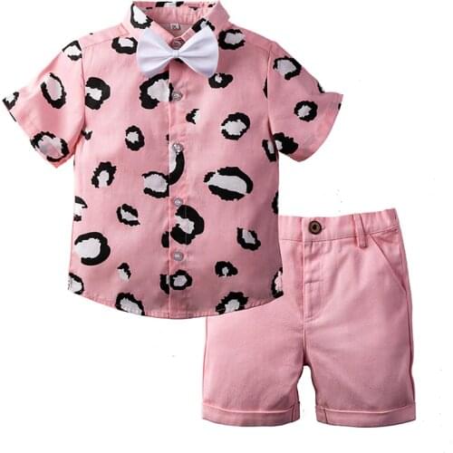 3PCS Set Infant Clothing Cute Summer Baby Boy Suit Cotton Newborn Boys Clothes Gentleman Bow Tie+Short Top+pants Baby Set 0-24M