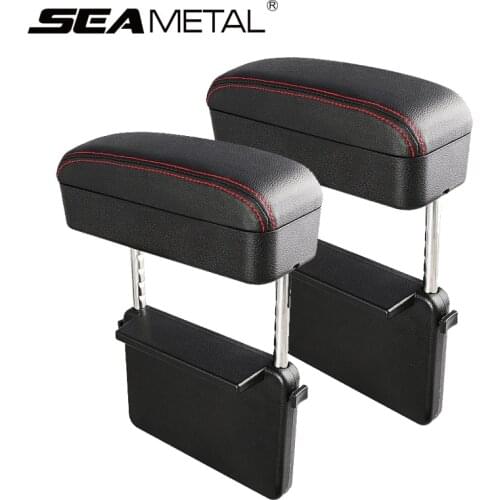 Leather Car Seat Crevice Storage Box Auto Interior Seat Gap Organizer Bag Armrest Elbow Multi-function Phone Holder Accessories