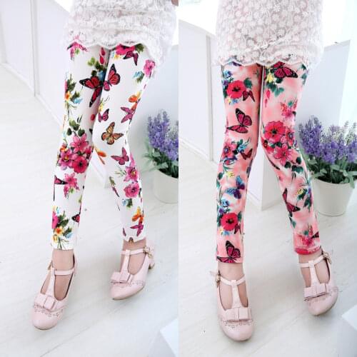 Girls Leggings Kids Clothes Printed Milk Silk Trousers Children Leggings
