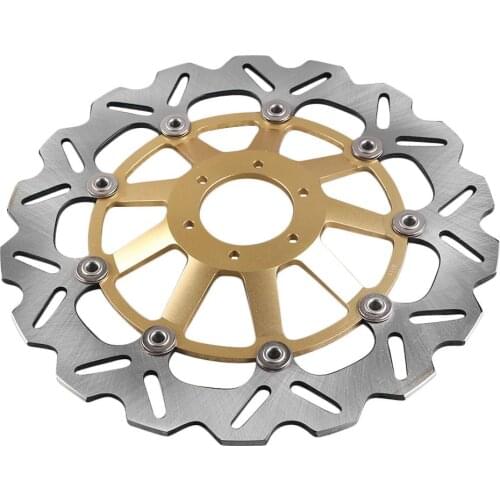 LUCKMART Front Brake Rotors Disc and Pads Kit forHonda CBR1100XX 1997-1998 Motorcycle Replacement Accessories Gold