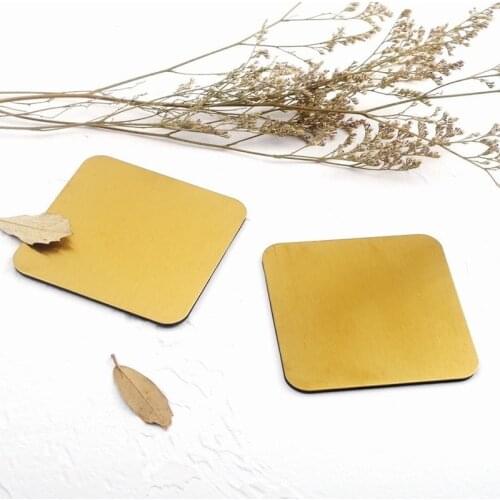 Metal round square stainless steel coaster cafe anti-slip pad insulation placemat