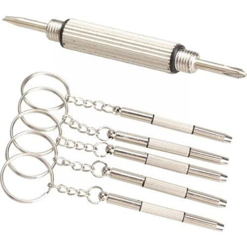 Mini 3in1 Screwdriver Glass Phone Watch Screw Repair Precision Keyring Screwdriver Repair Tool Portable Multifunctional Key L8N2