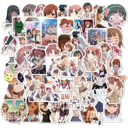 10/30/50Pcs/Pack Anime To Aru Kagaku No Rail Gun Stickers Cosplay Badge Misaka Mikoto Cartoon Tags Water Proof Sticker Kids Toys