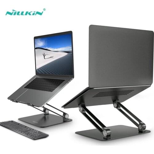 Laptop Stand Aluminium Alloy Adjustable , NILLKIN Laptop Holder Multi-Angle Stand Heat Release Foldable Laptop Notebook Stand