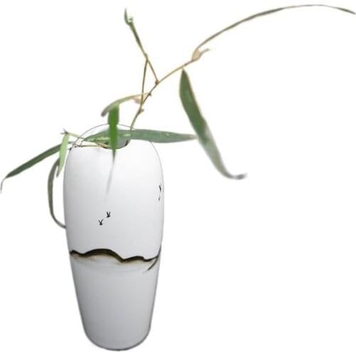 Chinese style ,new Chinese ceramic small vase flower arrangement ink landscape painting floral decoration ornaments